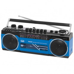 Radio Registratore Portatile USB SD Bluetooth Cassetta Trevi RR 501 BT Blu