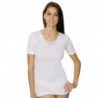 T-shirt donna lana cotone con macramè assortito Vajolet 4508