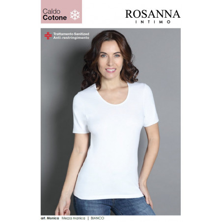 MAGLIA FELPATA DONNA ROSANNA MONICA MM BIANCO