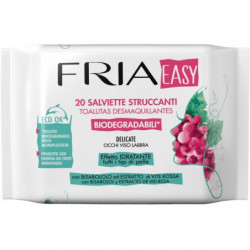 FRIA EASY SALVIETTE STRUCCANTI OCCHI VISO E LABBRA 20 SALVIETTINE DELICATE