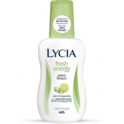 LYCIA FRESH ENERGY EXTRA FRESCO CON ALOE & BERGAMOTTO DEODORANTE VAPO CON MICROSPUGNE EFFETTO ASCIUTTO PROTEZIONE 48H 75 ML.