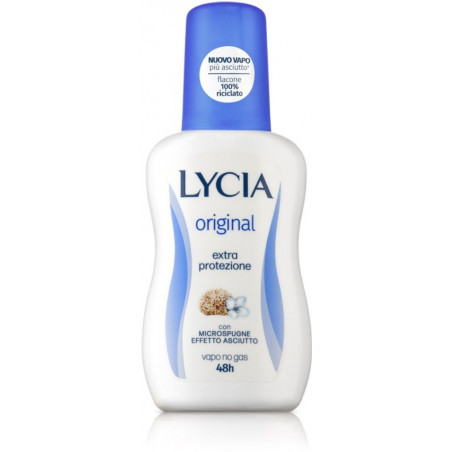 LYCIA ORIGINAL EXTRA PROTEZIONE DEODORANTE VAPO CON MICROSPUGNE EFFETTO ASCIUTTO PROTEZIONE 48H 75 ML.