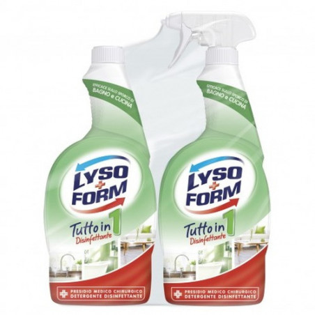 LYSOFORM SPRAY TUTTO IN 1 DISINFETTANTE (750ML+750ML)