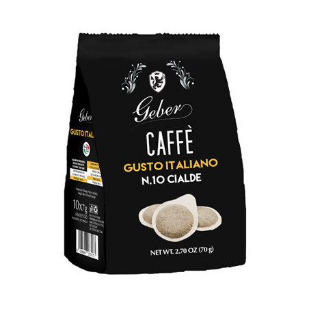 GEBER CAFFÈ 10 CIALDE GUSTO ITALIANO COMPATIBILI CON MACCHINE ESPRESSO E.S.E.