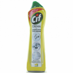 CIF CREMA DETERGENTE AL LIMONE CON PARTICELLE PULENTI 100% NATURALI 500 ML.