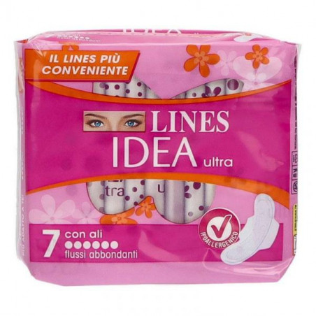 LINES IDEA ULTRA CON ALI PER FLUSSI ABBONDANTI 7 ASSORBENTI