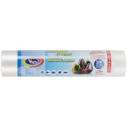 SACCHETTI FREEZER PER ALIMENTI CON LACCETTI EXTRA RESISTENTI - 300 SACCHETTI 28x42 CM.