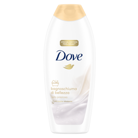 DOVE BAGNOSCHIUMA DI BELLEZZA SETA PREZIOSA 750 ML.