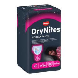 HUGGIES DRYNITES MUTANDINE ASSORBENTI PER LA NOTTE BIMBA 4/7 ANNI TGL M - 10 MUTANDINE