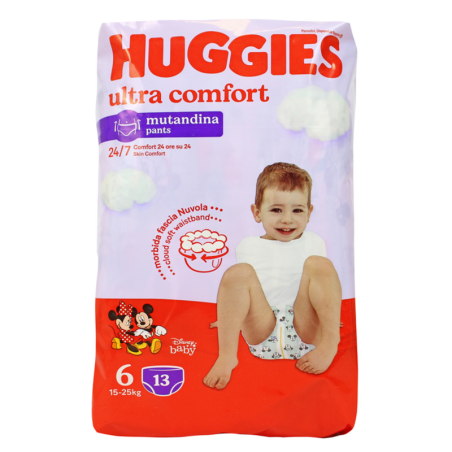 HUGGIES MUTANDINA ULTRA COMFORT TGL 6 (15/25 KG) - 13 PANNOLINI