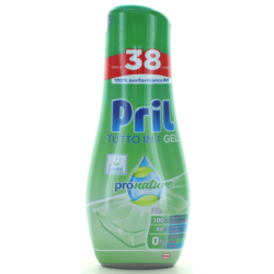 PRIL GEL TUTTO IN 1 PRO NATURE PER LAVASTOVIGLIE FINO A 38 LAVAGGI 608 ML