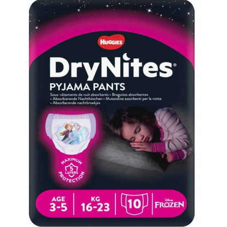 HUGGIES DRYNITES MUTANDINE ASSORBENTI PER LA NOTTE BIMBA 3/5 ANNI TGL S - 10 MUTANDINE