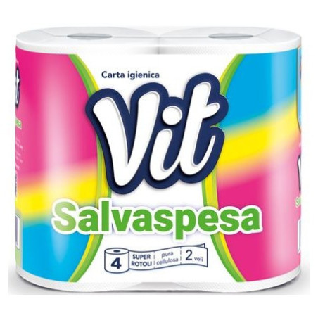 VIT CARTA IGIENICA SALVASPESA 4 SUPER ROTOLI A 2 VELI