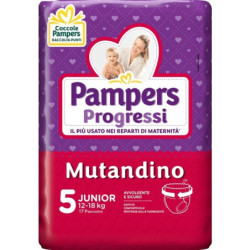 PAMPERS PROGRESSI MUTANDINO TGL 5 JUNIOR (12/18 KG) - 17 PANNOLINI