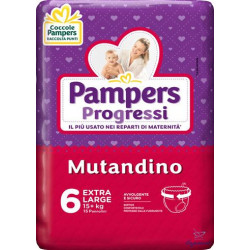 PAMPERS PROGRESSI MUTANDINO TGL 6 EXTRA LARGE (15+ KG9) - 15 PANNOLINI