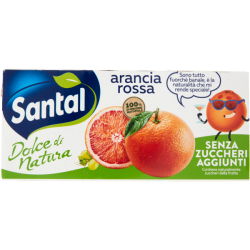 SANTÀL DOLCE DI NATURA SUCCHI DI FRUTTA ALL'ARANCIA ROSSA SENZA ZUCCHERI AGGIUNTI 3X200 ML.