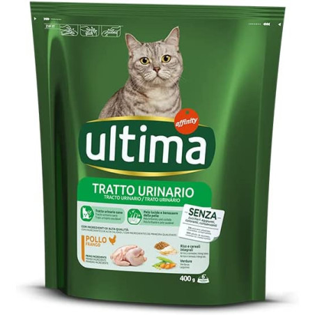 ULTIMA CROCCHETTE PER GATTI ADULTI CON TRATTO URINARIO SENSIBILE CON POLLO 400 GR.