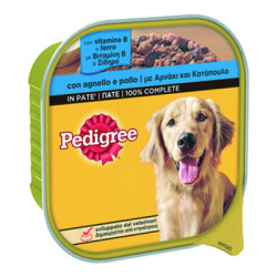 PEDIGREE PATÈ PER CANI CON AGNELLO E POLLO 300 GR.