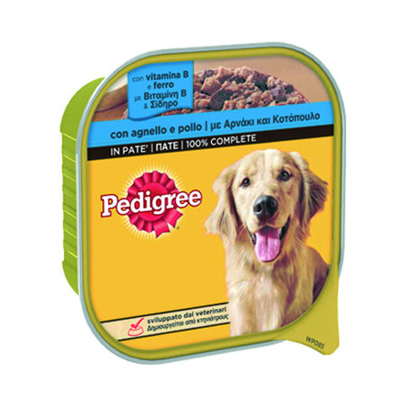 PEDIGREE PATÈ PER CANI CON AGNELLO E POLLO 300 GR.