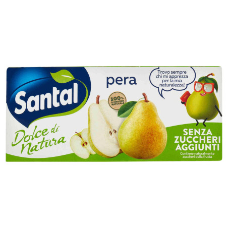 SANTÀL DOLCE DI NATURA SUCCHI DI FRUTTA ALLA PERA SENZA ZUCCHERI AGGIUNTI 3X200 ML.