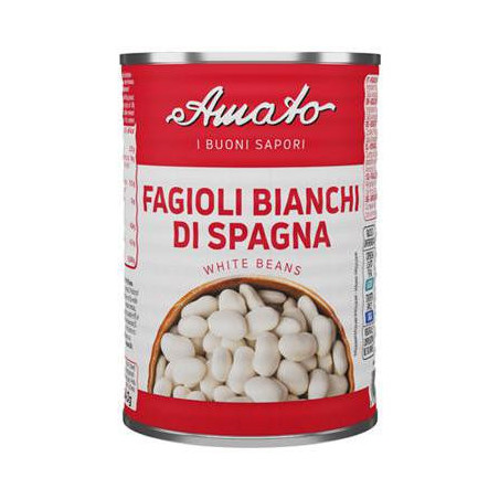 AMATO I BUONI SAPORI FAGIOLI BIANCHI DI SPAGNA IN LATTA DA 400 GR.