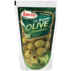 BERNI LE BUONE OLIVE VERDI DENOCCIOLATE IN SALAMOIA IN BUSTA 200 GR.