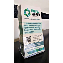 DÉPLIANT DEDICATI ALLE ATTIVITÀ CONVENZIONATE CON OMNIA WORLD PERSONALIZZATO CON QR CODE