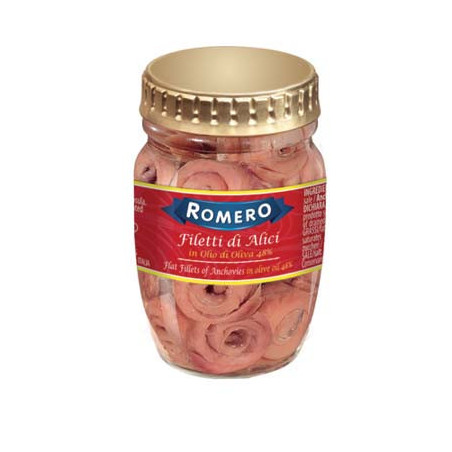 ROMERO FILETTI DI ALICI IN OLIO DI GIRASOLE 78 GR.