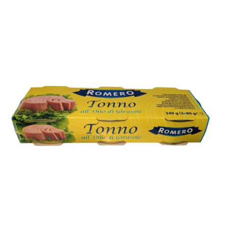 ROMERO TONNO ALL'OLIO DI GIRASOLE 3x80 GR.