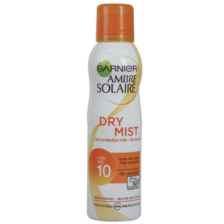 GARNIER AMBRE SOLAIRE DRY MIST SPRAY PROTEZIONE 10 EFFETTO PELLE ASCIUTTA 200 ML