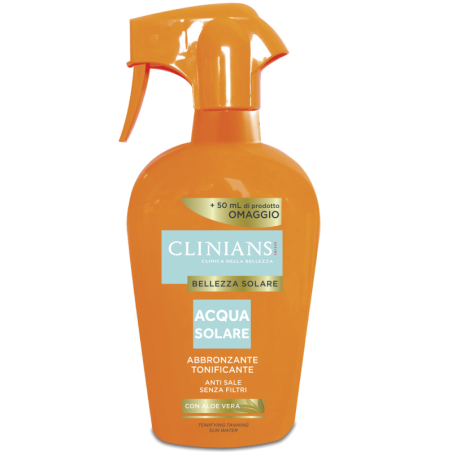 CLINIANS ACQUA SOLARE ABBRONZANTE TONIFICANTE CON ALOE VERA 400 ML. + 50 ML. IN OMAGGIO