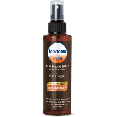 LEOCREMA OLIO SOLARE SPRAY SUPERABBRONZANTE CON OLIO DI ARGAN 150 ML