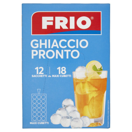 FRIO SACCHETTI PER GHIACCIO PRONTO - 12 SACCHETTI DA 18 MAXI CUBETTI