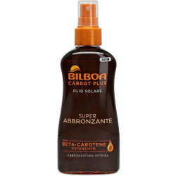 BILBOA CARROT PLUS OLIO SOLARE SPRAY SUPER ABBRONZANTE CON BETA CAROTENE POTENZIATO ABBRONZATURA INTENSA 200 ML.