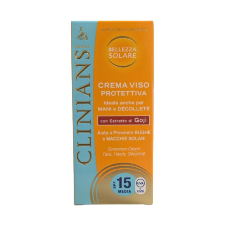 CLINIANS CREMA VISO PROTETTIVA ANTI AGE ANTIPOLLUTION TRIPLA PROTEZIONE 15 SPF IN FORMATO DA 75 ML