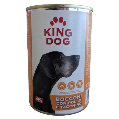 KING DOG BOCCONI CON POLLO E TACCHINO 415 GR.