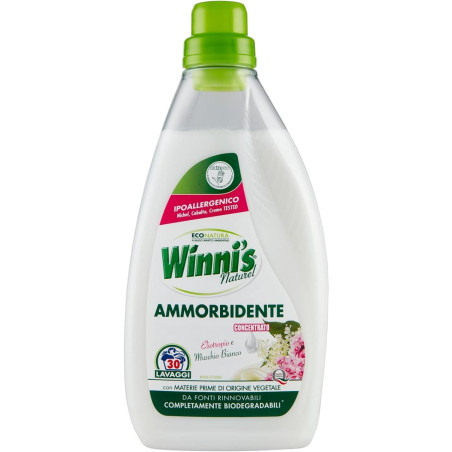 WINNI'S AMMORBIDENTE CONCENTRATO ALL'ELIOTROPIO E MUSCHIO BIANCO 30 LAVAGGI 750 ML.