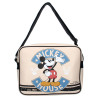 TOPOLINO BORSA A TRACOLLA COLOR SABBIA MICKEY MOUSE IN LOGO AZZURRO