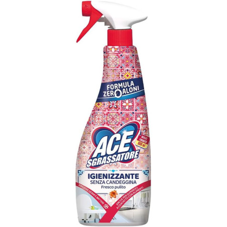 ACE SGRASSATORE IGIENIZZANTE SPRAY SENZA CANDEGGINA FRESCO PULITO 500 ML.