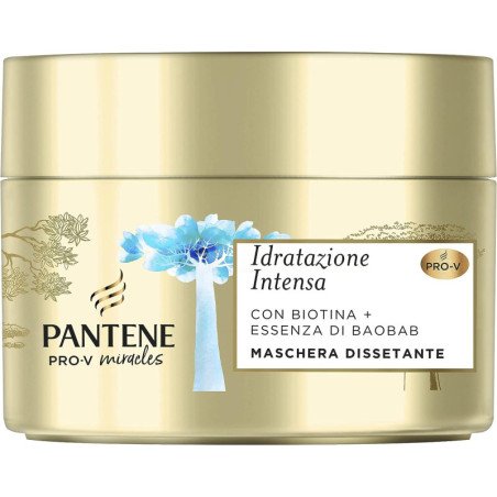 PANTENE PRO-V MIRACLES IDRATAZIONE INTENSA - MASCHERA PER CAPELLI CON BIOTINA ED ESSENZA DI BAOBAB 160 ML