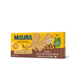 MISURA CRACKERS AI CEREALI ANTICHI FARRO GRANO SARACENO E QUINOA 350 GR.