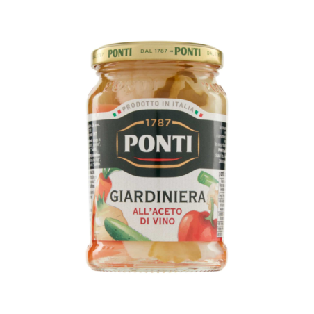 PONTI GIARDINIERA ALL'ACETO DI VINO 290 GR.