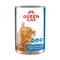 QUEEN CAT BOCCONCINI DI TONNO PER GATTI IN LATTINA 415 GR.