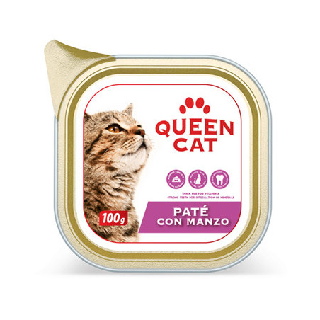 QUEEN CAT PATE' CON MANZO IN VASCHETTA 100 GR.