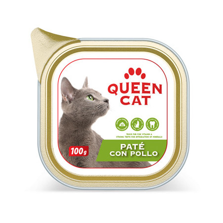 QUEEN CAT PATE' CON POLLO IN VASCHETTA 100 GR.