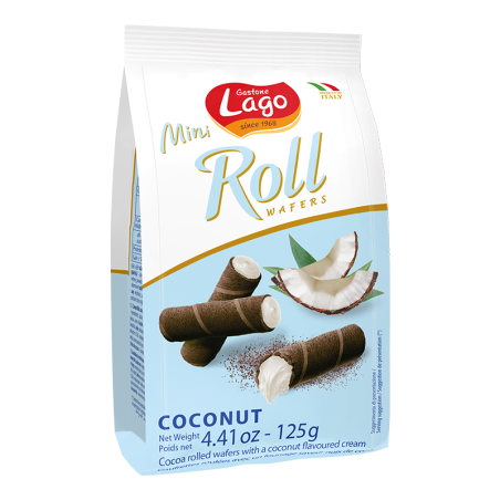 GASTONE LAGO MINI ROLL WAFER AL COCCO 125 GR