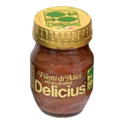 DELICIUS FILETTI DI ALICI TESI IN OLIO OLIVA 90 GR