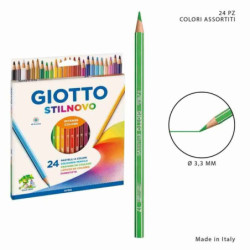 GIOTTO STILNOVO INTENSE COLORS PASTELLI A COLORI - 24 MATITE COLORATE