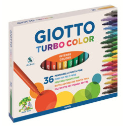 GIOTTO PENNARELLI TURBO COLOR INTENSE COLORS A PUNTA FINE 36 PEZZI