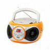 Stereo Portatile Boombox CD AUX-IN Trevi CD 512 Arancio